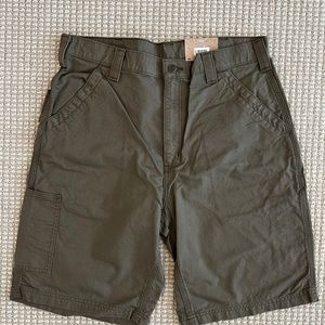 NWT Light Brown Carhartt Loose Original Fit Canvas Work Shorts